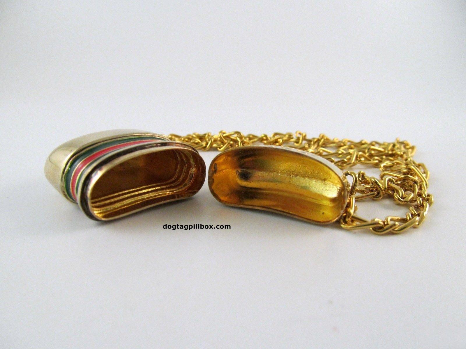 Gucci Sherry Line Gold Tone Metal Soap Jewellery Pill Box